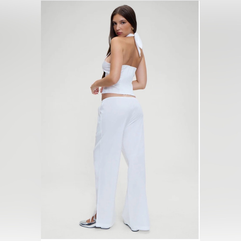 Frankie’s Bikini’s low rise daisy pant white medium